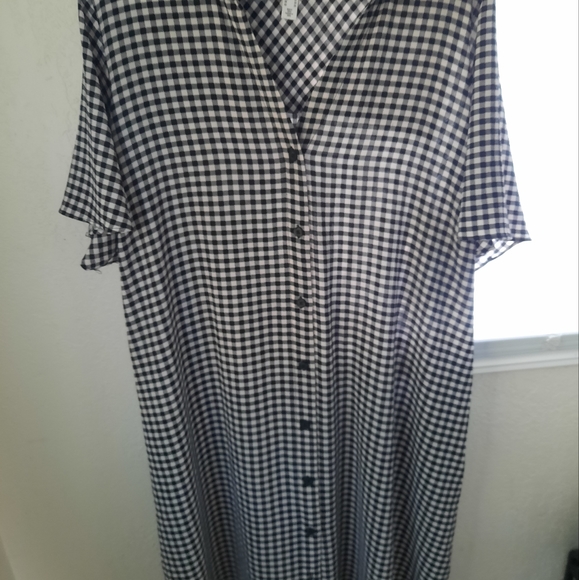 Gingham Shirt Dress - Picture 3 of 3